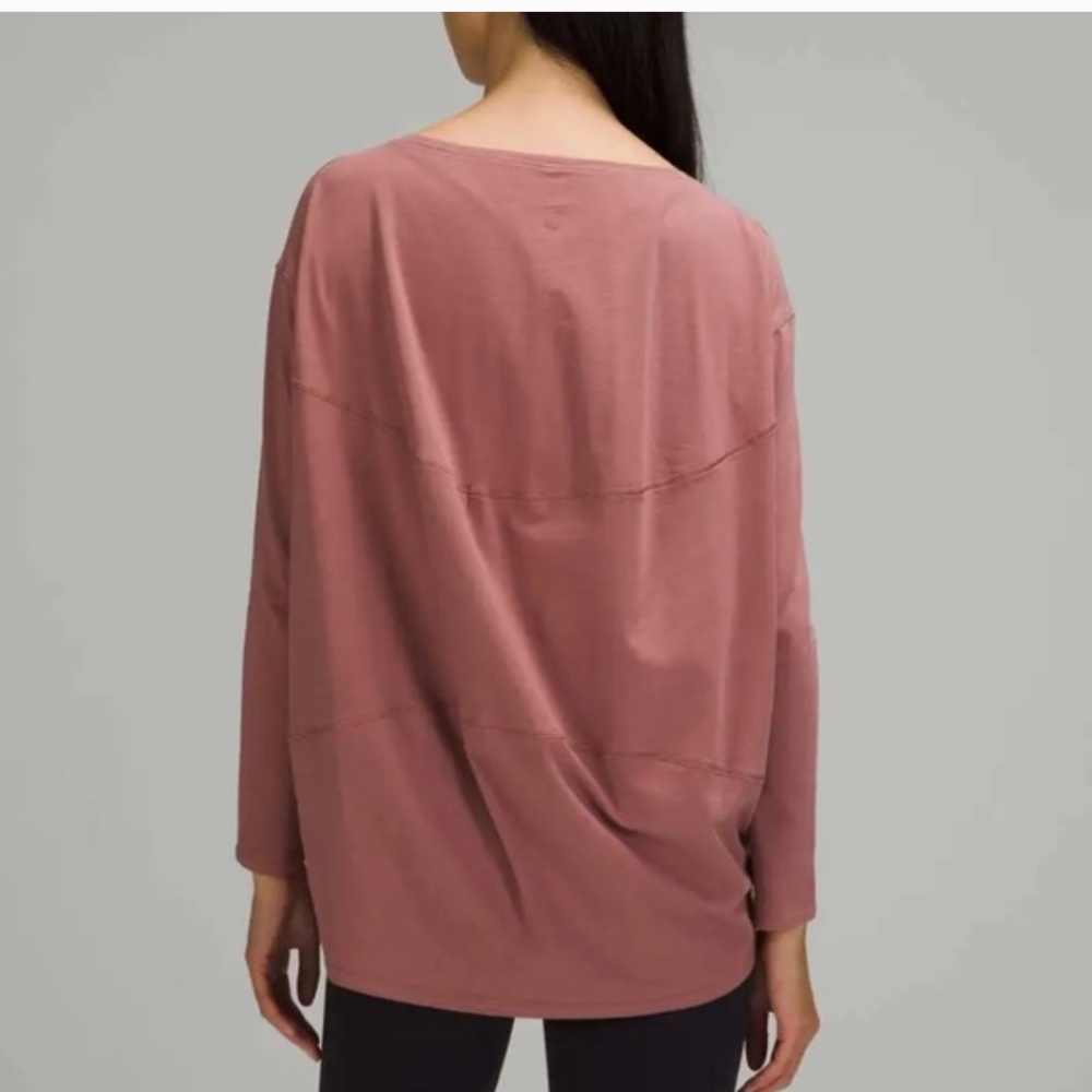 BURGUNDY Lululemon Back in Action long sleeve